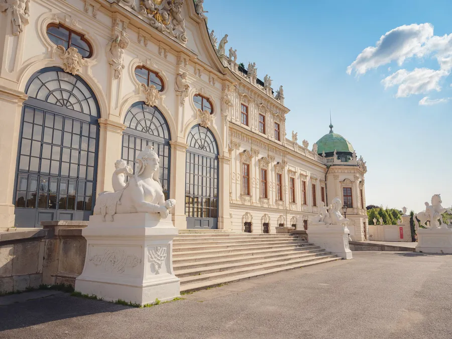 Belvedere Palace in Vienna in summer