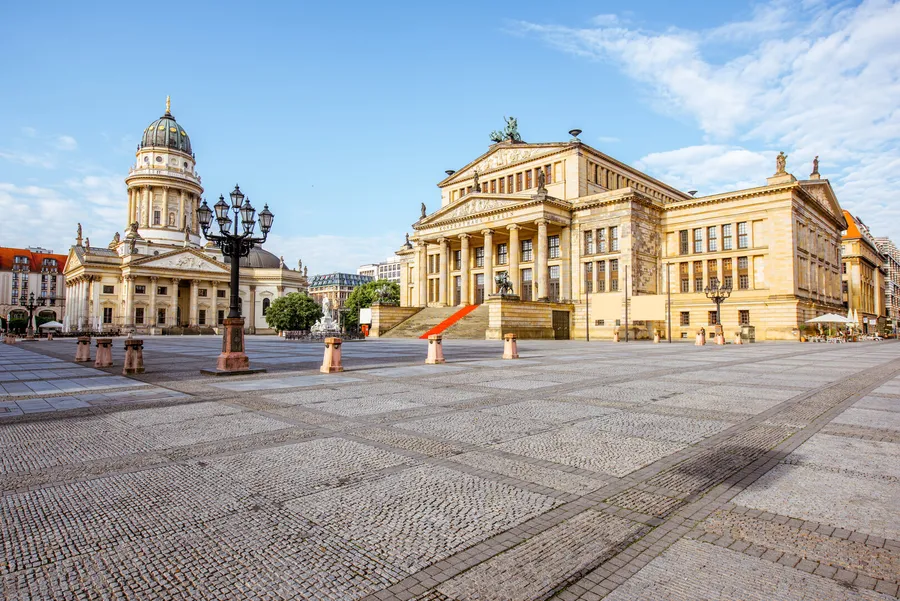 Gendarmenmarkt square in Berlin on a clear morning